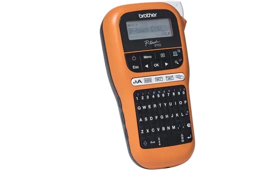 Rotuladora de etiquetas Brother PT-E110VP con teclado QWERTY + Maletin