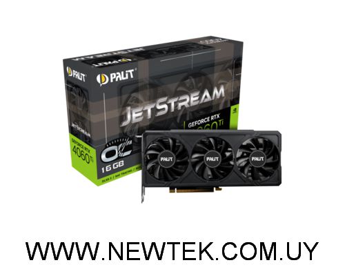 Tarjeta de video Palit GeForce RTX 4060 Ti JetStream OC 16GB GDDR6