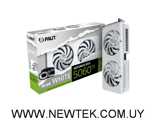 Tarjeta de video Palit GeForce RTX 5060 Ti White OC 16GB GDDR7