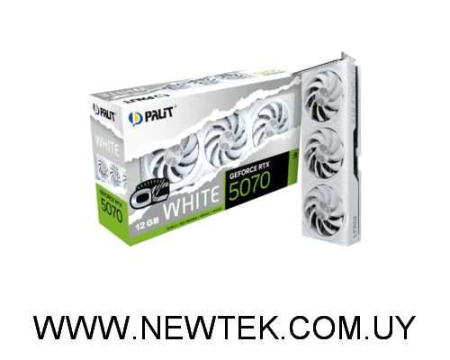 Tarjeta de video Palit GeForce RTX 5070 White OC 12GB GDDR7