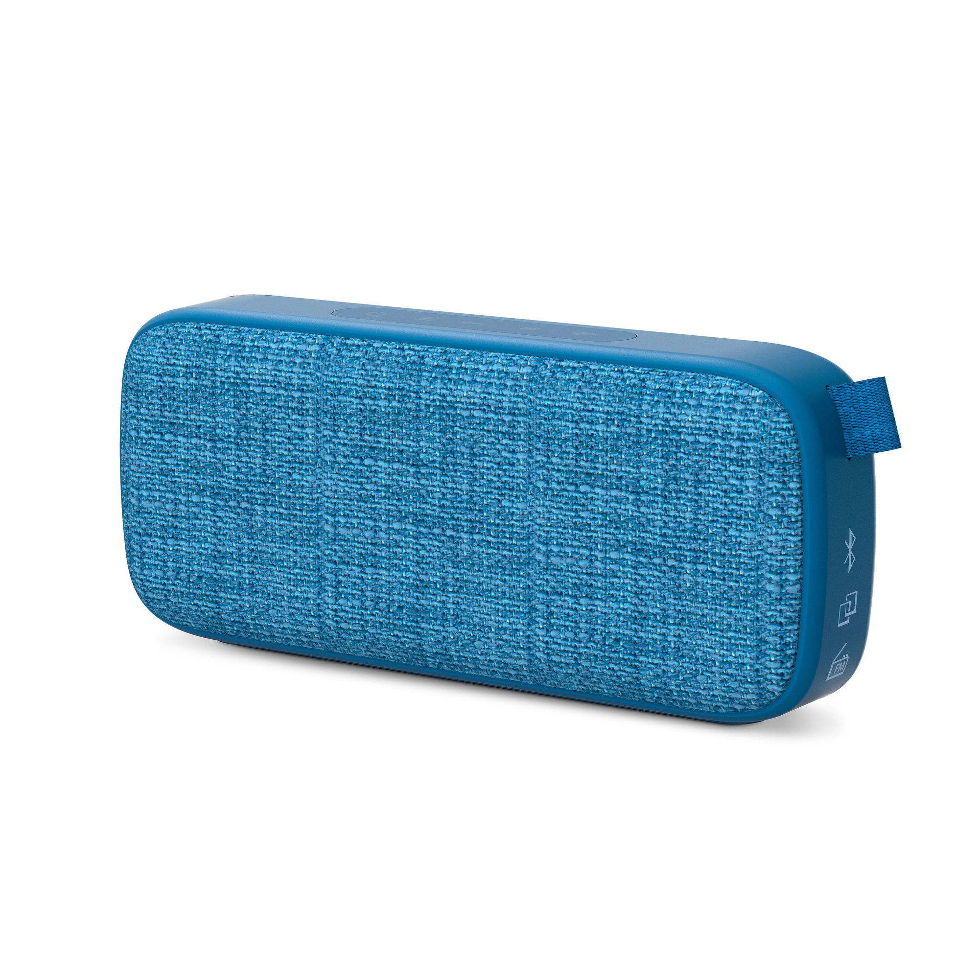 Parlante 2.0 Energy Sistem Fabric Box 3+ Trend Blueberry Bluetooth USB M-SD F.M