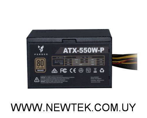 Fuente de Poder Perseo ATX550W-P 550w 80 Plus Bronze