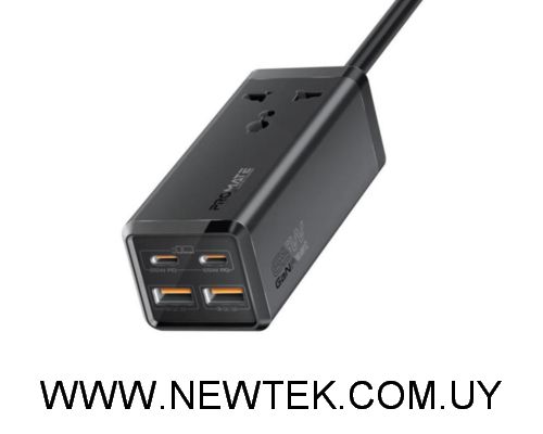 Estación de Carga Multipuertos Promate POWERBRIX-GAN65 65W