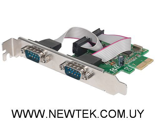 Puerto Serial Manhattan 152082 Tarjeta PCI Express Con 2 Puertos Serial DB9