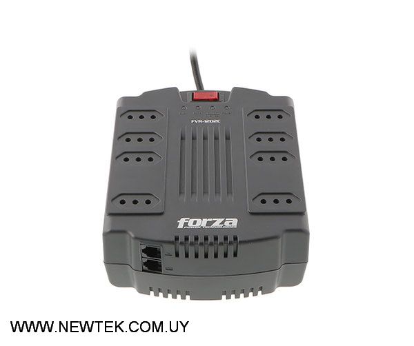 Regulador de Voltaje Forza FVR-1202C 1200VA 600W Automático 3 en Linea x8 RED x2
