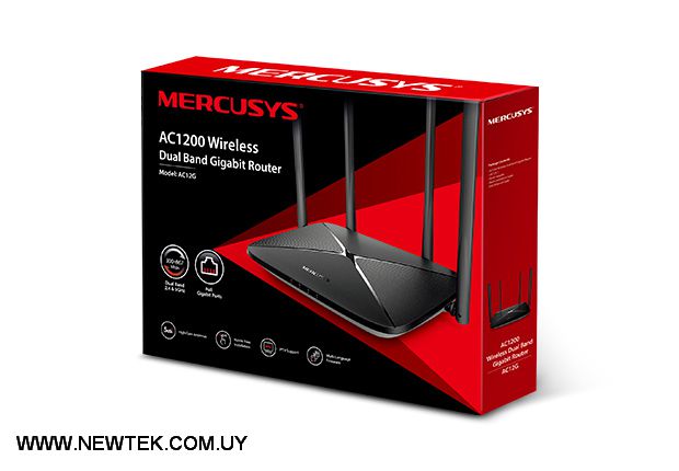 Router Inalambrico MERCUSYS AC12G Dual Band 2.4/5Ghz Gigabit WI-FI 5dBi IPTV
