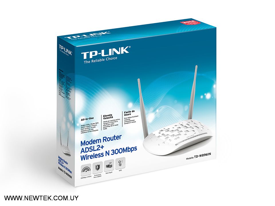 Router Inalambrico TP-Link TD-W8961N Modem ADSL2+ Switch 4 puertos Access Point