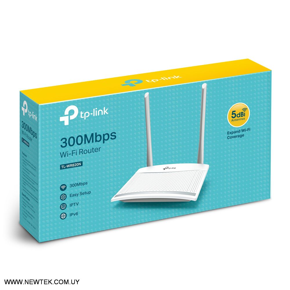 Router Inalambrico TP-Link TL-WR820N 300Mbps IPTV Red WIFI Para invitados 5dBi