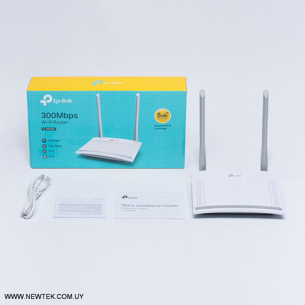 Router Inalambrico TP-Link TL-WR820N 300Mbps IPTV Red WIFI Para invitados 5dBi