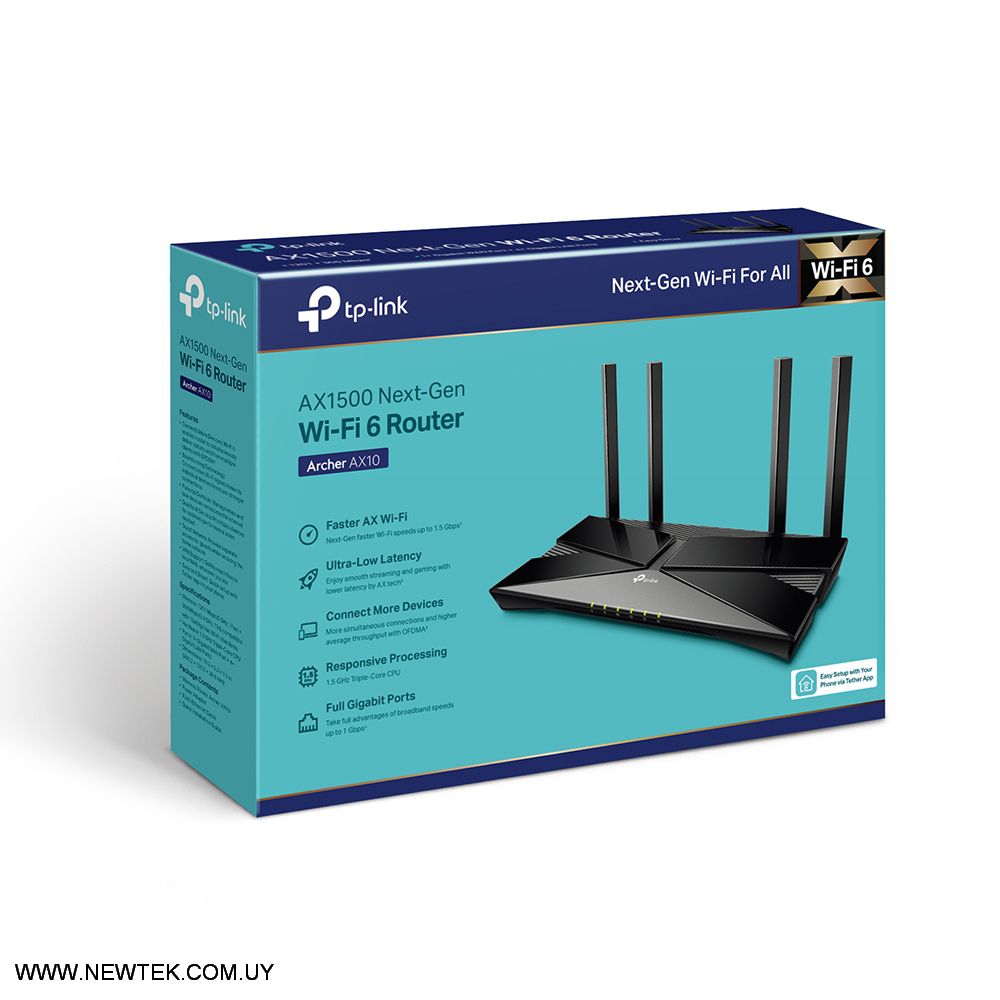 Router Inalambrico Tp-Link Archer AX10 Enrutador Wi-Fi 6 AX1500 1.5Gbps Gigabit