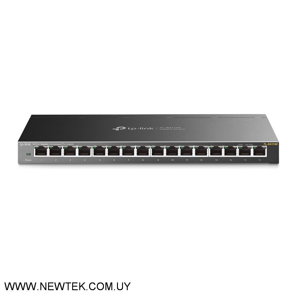 Switch Tp-Link TL-SG116E 16 Puertos Gigabit 32Gbps Administrable Interfaz WEB