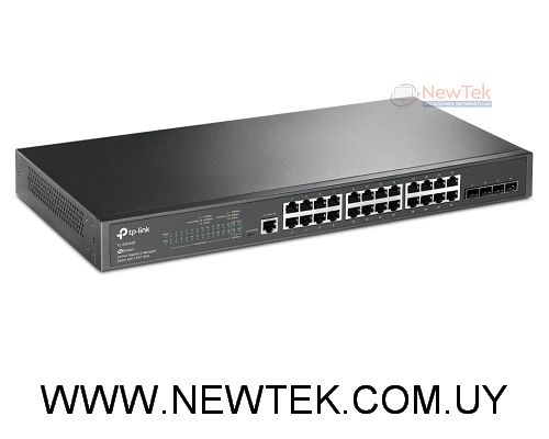 Switch Tp-Link TL-SG3428  JetStream de 24 Puertos Gigabit L2 con 4 Ranuras SFP