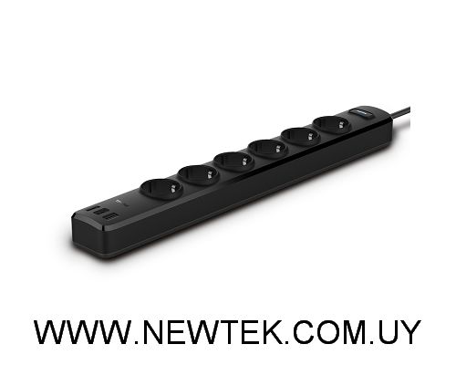 Regleta SP290 TP-LINK 6 puertos Shuko 3 Puertos de carga USB 3680W