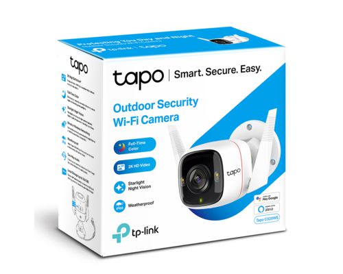 Cámara de Seguridad Exterior Tp-Link Tapo C320WS 2K Lan WiFi Vision Nocturna