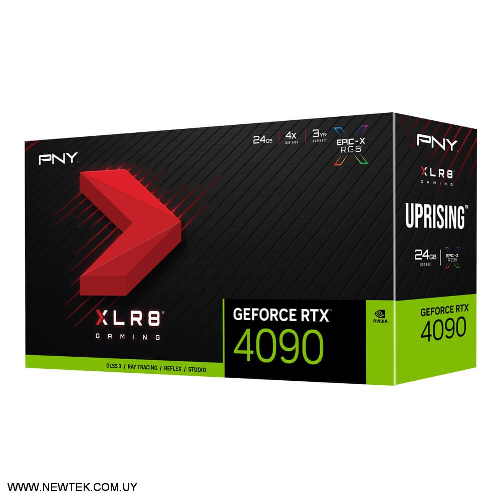 Tarjeta de Video PNY Nvidia Geforce RTX 4090 Gaming 24GB XLR8 GDDR6X Triple Fan