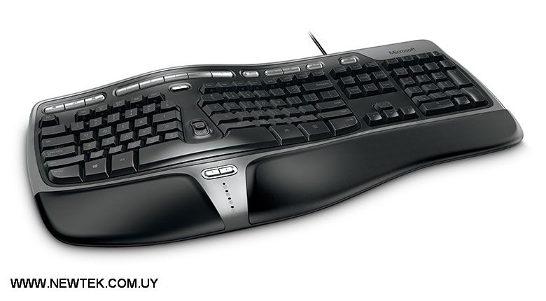 Teclado Cableado Microsoft 4000 Natural Ergonómico Con Reposamuñecas En Español