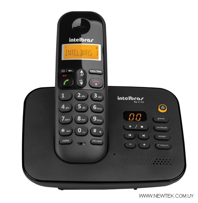Teléfono Inalambrico Intelbras TS 3130 Identif Llamadas y Contestador automatico
