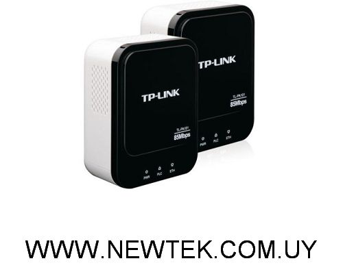 Adaptador Powerline Ethernet Tp-Link TL-PA101 Homeplug Turbo 85Mbps (Pack x2)