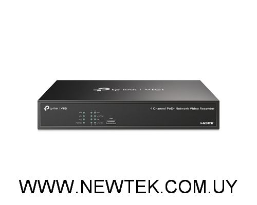 Grabadora de Red Tp-link VIGI 1004H-4P 4 Puertos POE+ 1 Sata ONVIF