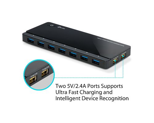 Hub Tp-Link UH720 7 Puertos USB 3.0 2 Puertos de Carga