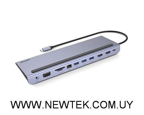 Dock Station Unitek HUB USB-C 11 en 1 PD 100w VGA HDMI RJ45