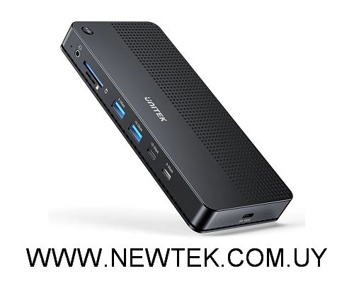 Adaptador Unitek KVM Universal Dual 4K 100W PD HDMI Displayport Rj45 SD