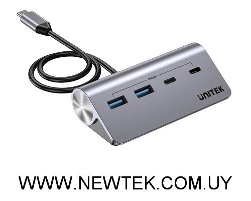 Adaptador Unitek HUB USB-C 4 en 1 USB-C USB-A 5Gbps