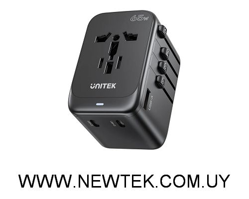 Cargador / Adaptador Universal Unitek 65W USB-C USB-A