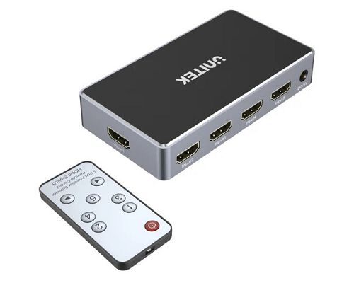 Switch Unitek HDMI 4K de 5 puertos con Control
