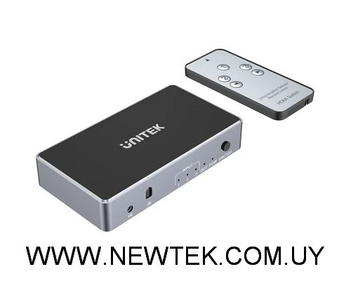 Switch Unitek HDMI 4K de 3 puertos con Control