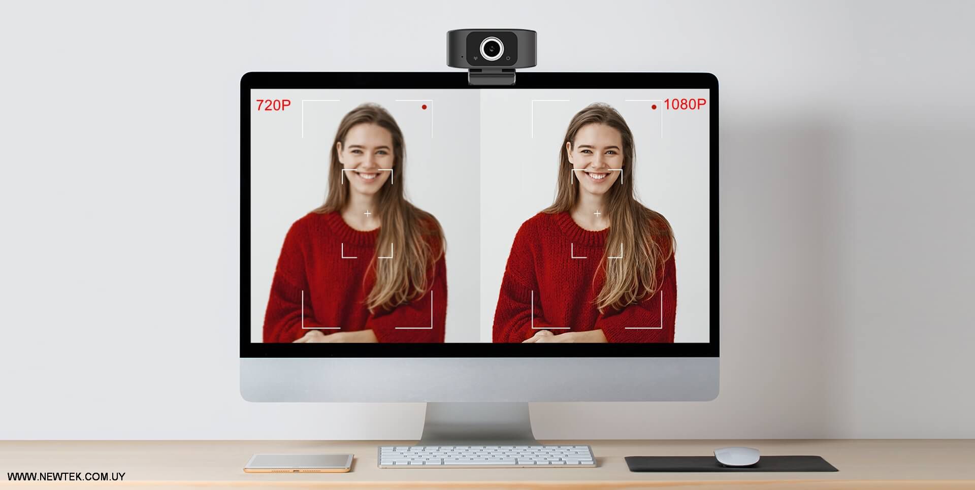 Web Cam Vidlok W77 FULL HD 1080p Camara Web Para PC Con conexion USB y Microfono