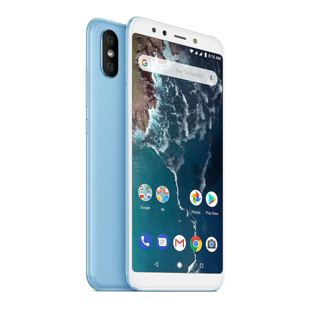 Celular Xiaomi MI A2 Blue RAM 4G Memoria 64GB Cámara Dual 12+20Mpx Frontal 20Mpx