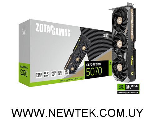 Tarjeta de video ZOTAC GAMING GeForce RTX 5070 SOLID 12GB GDDR7 HDMI Displayport