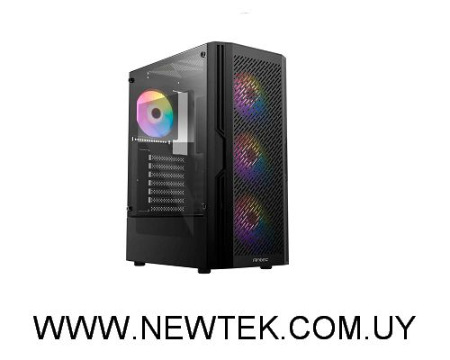 Gabinete Antec AX20 Elite RGB Negro + 3 fanes Frontales y 1 Trasero