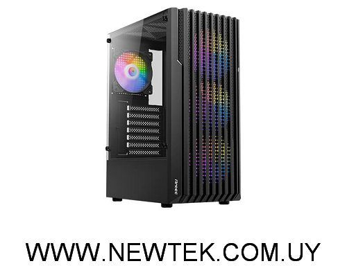 Gabinete Antec AX22 Elite RGB Negro + 3 fanes Frontales y 1 Trasero