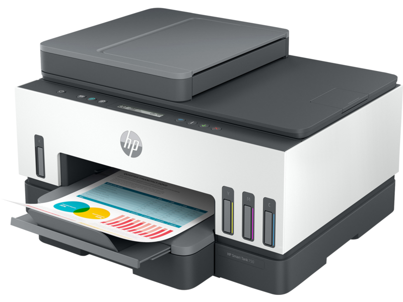 Impresora Multifuncion HP Smart Tank 750 (6UU47A) Chorro de tinta Continua 15ppm