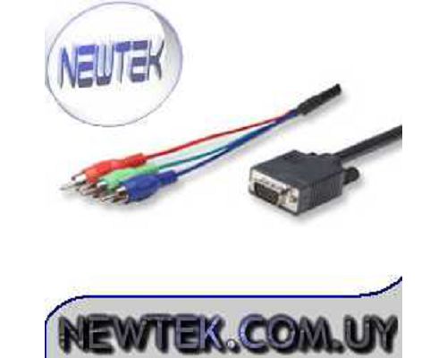 Cable para Monitor HDTV Manhattan HD15 Macho Triple RCA Blindado