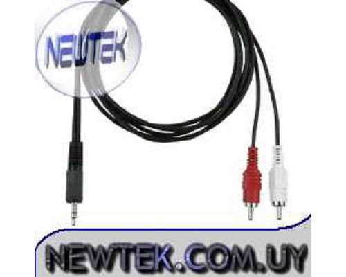 Cable de Audio Manhattan doble RCA a Plug/Jack/Spica de 3.5mm 337793