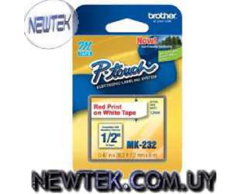 Cinta Rotuladora Brother M-232 12mm 8m PT-70 PT-80 PT-90