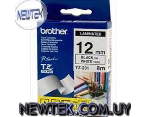 Cinta Rotuladora Brother TZ-231 12mm 8m PT1090 PT-7600 PT-2100 PT-2430PC PT9500P