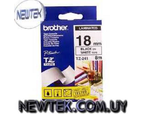 Cinta Rotuladora Brother TZ-241 18mm 8m PT-7600 PT-2100 PT-2430PC PT9500PC