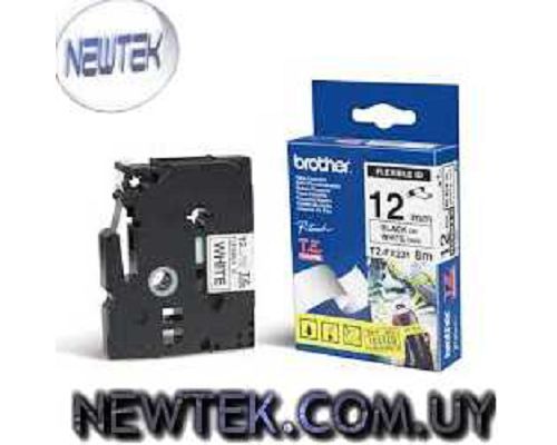 Cinta Rotuladora Brother TZFX-231 12mm 8m PT1090 PT-2100 PT-7600 PT-2430PC