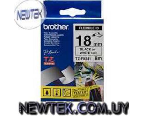 Cinta Rotuladora Brother TZFX-241 18mm 8m PT-2100 PT-7600 PT-2430PC PT-9500PC