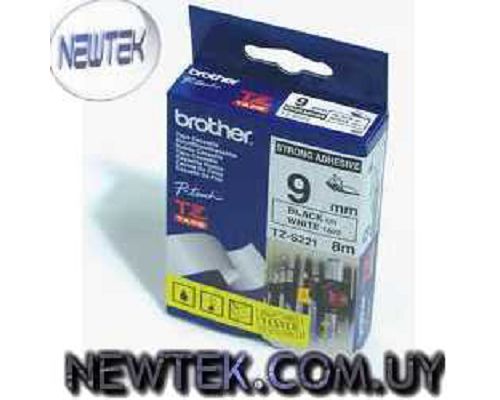 Cinta Rotuladora Brother TZ-S221 9mm 8m PT-1090 PT-2100 PT-7600 PT-2430PC