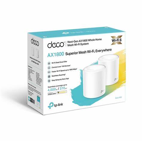 Access Point Tp-Link Deco X20 Ax1800 (2-pack) WiFi Mesh Dual Band 2.4GHz 5GHz