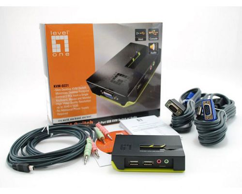 Switch KVM-0221 2-Port USB c/Audio