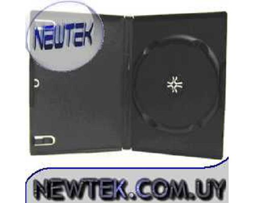 Estuche de plastico color negro para un DVD o CD de 7mm
