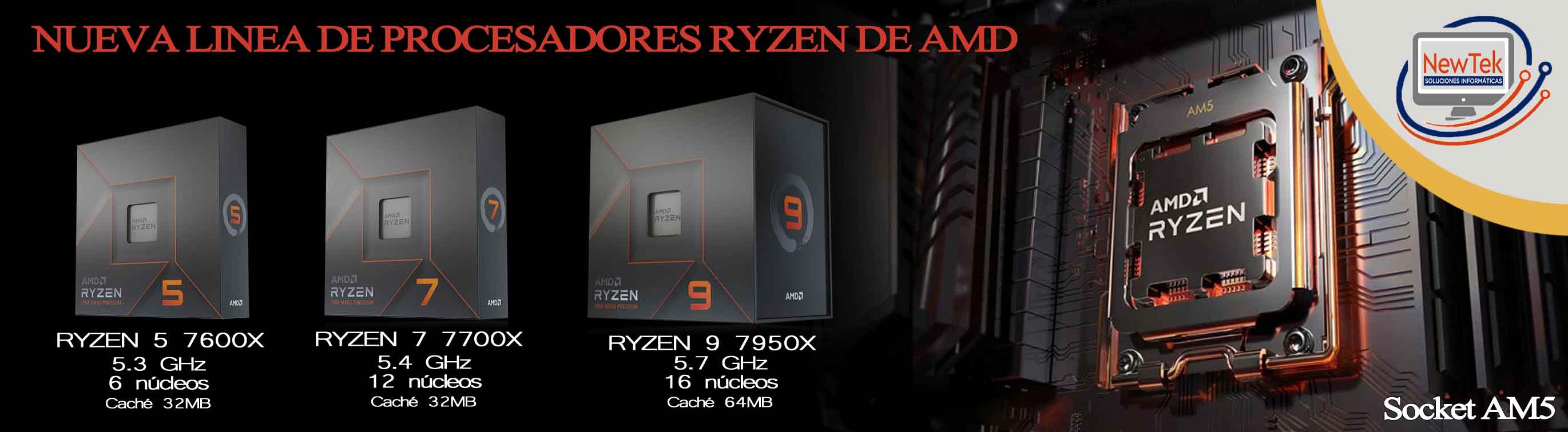 Todos los CPU AMD estan en newtek, contactenos!