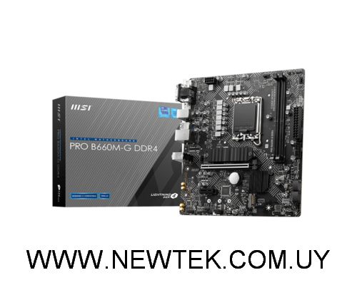 Motherboard Placa MSI PRO B660M-G DDR4 Intel LGA 1700 2 Slots RAM M.2 PCIe Gen 4