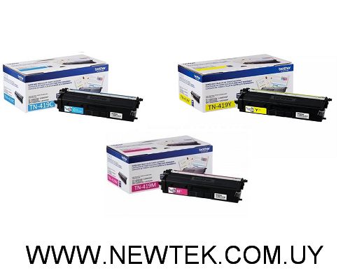 Toner Brother Cian/Amarillo/Magenta Original TN-419 9000 copias MFC-L8900CDW